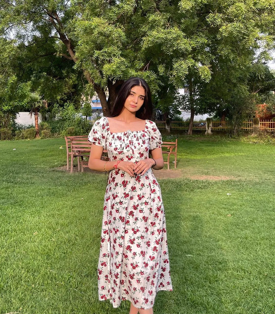 Madison White floral dress