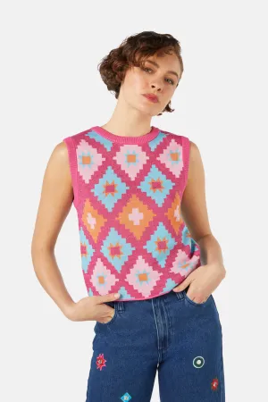 Magic Carpet Reversible Knit Vest