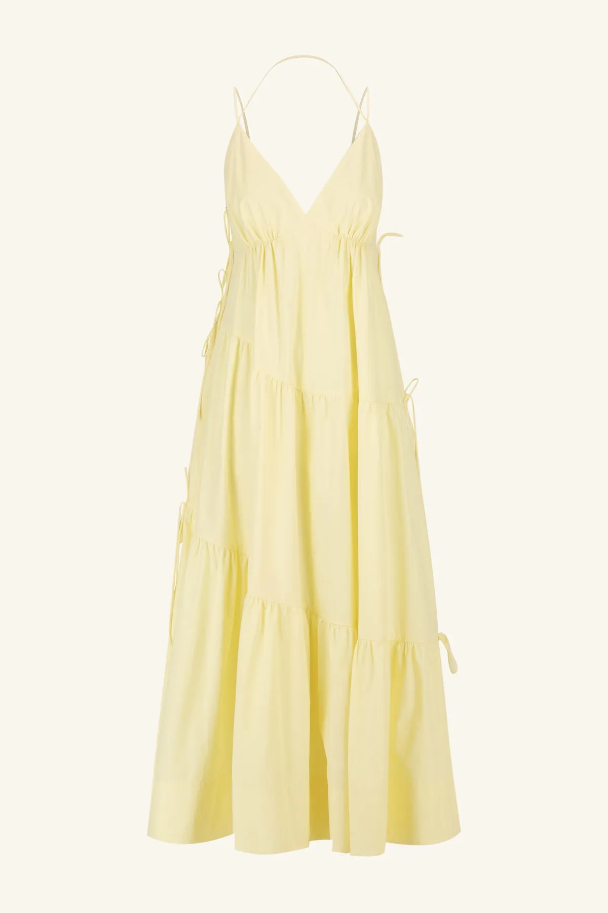 MAIORI TIERED MAXI DRESS - LEMON