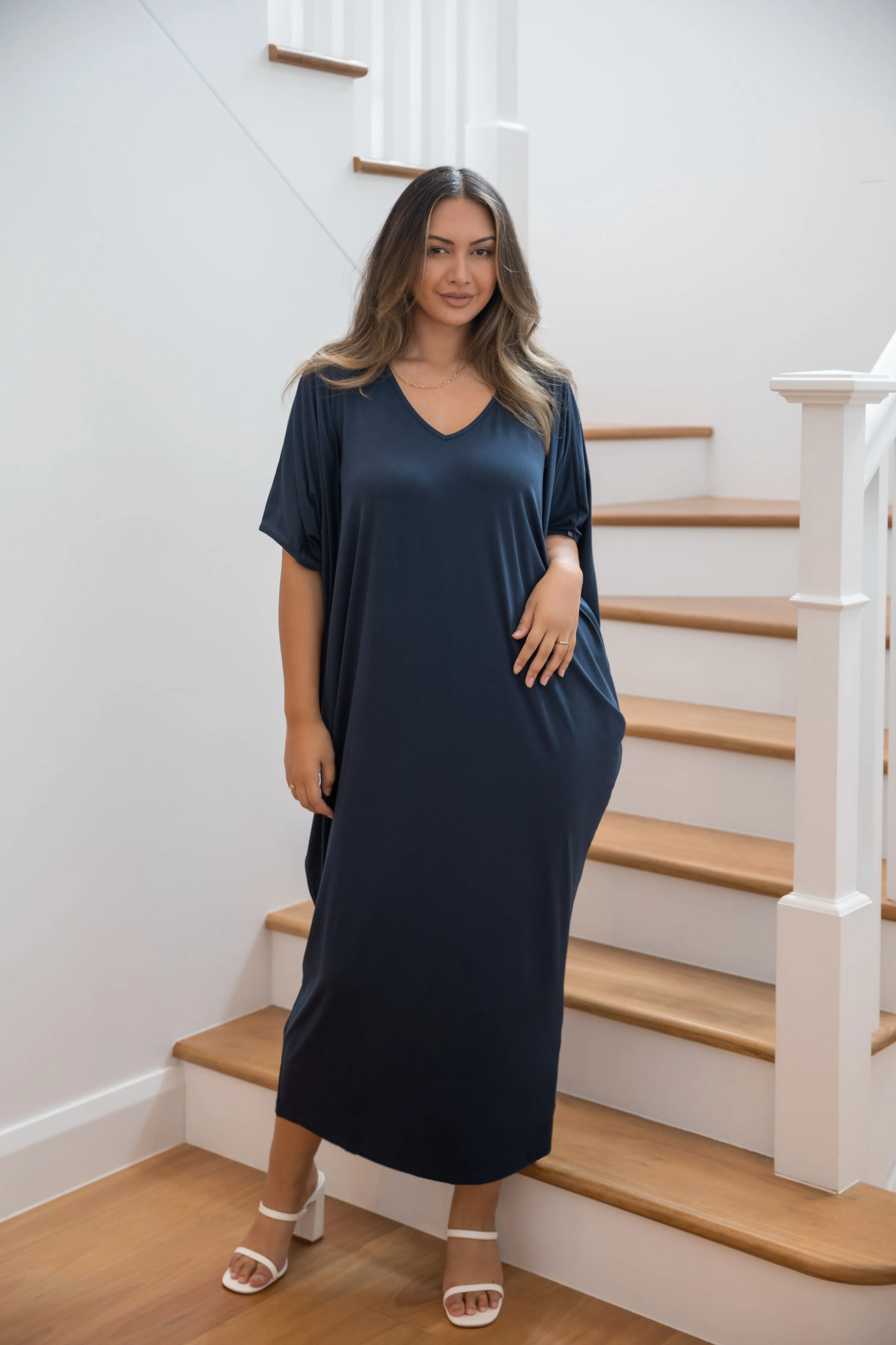 Maxi Miracle Dress in Navy