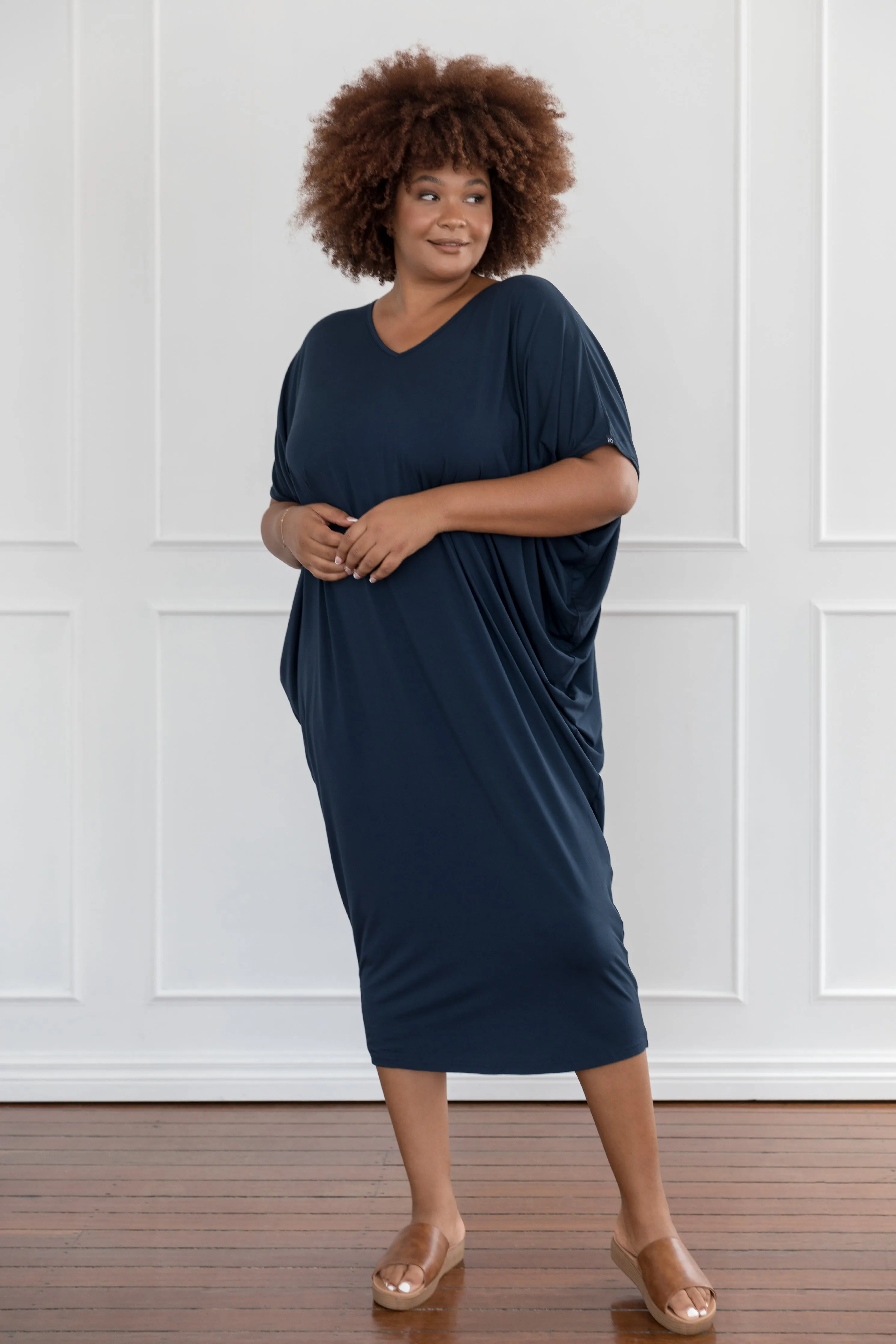 Maxi Miracle Dress in Navy