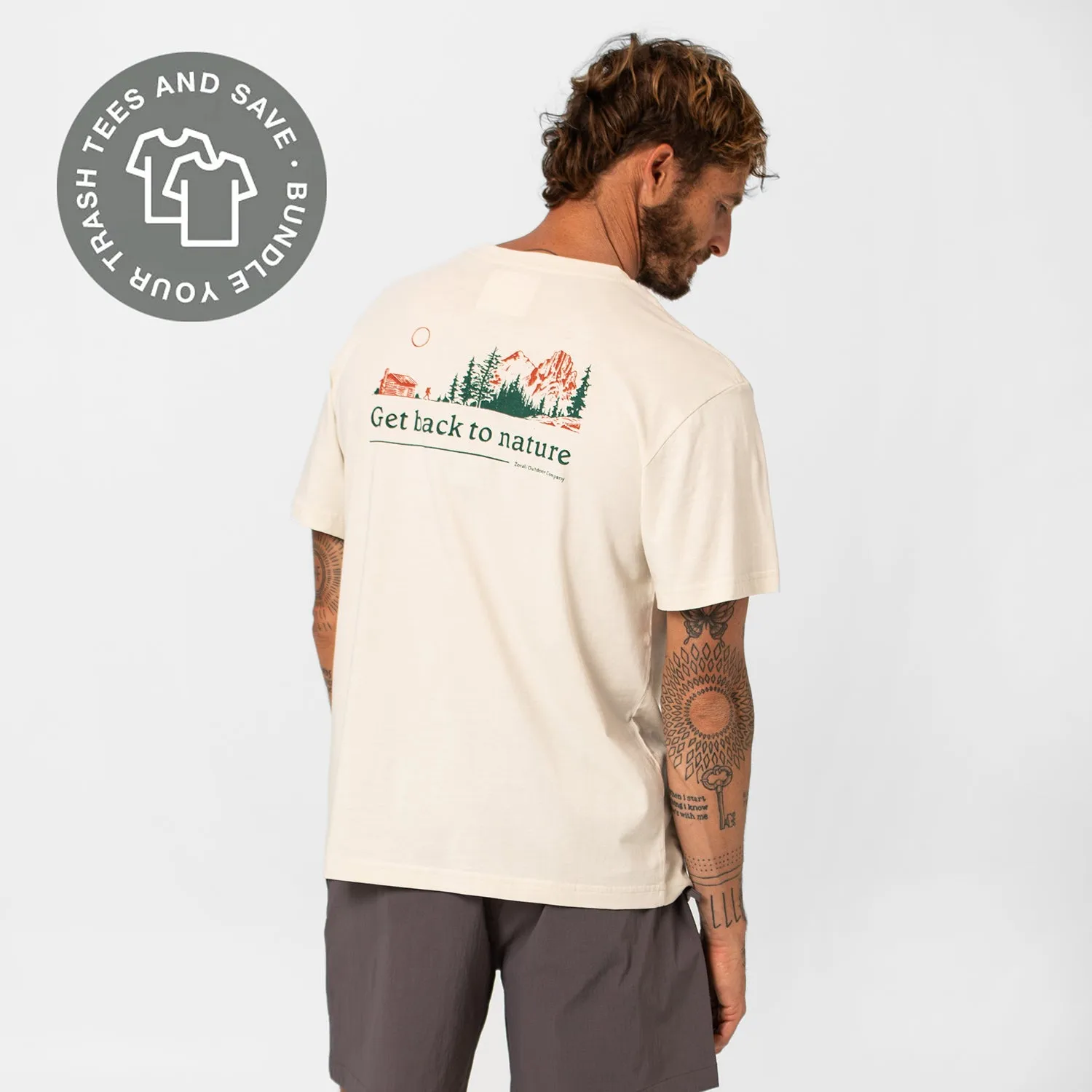 Mens Back To Nature Trash Tee