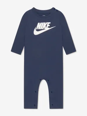 Nike Baby Boys Logo Romper in Navy