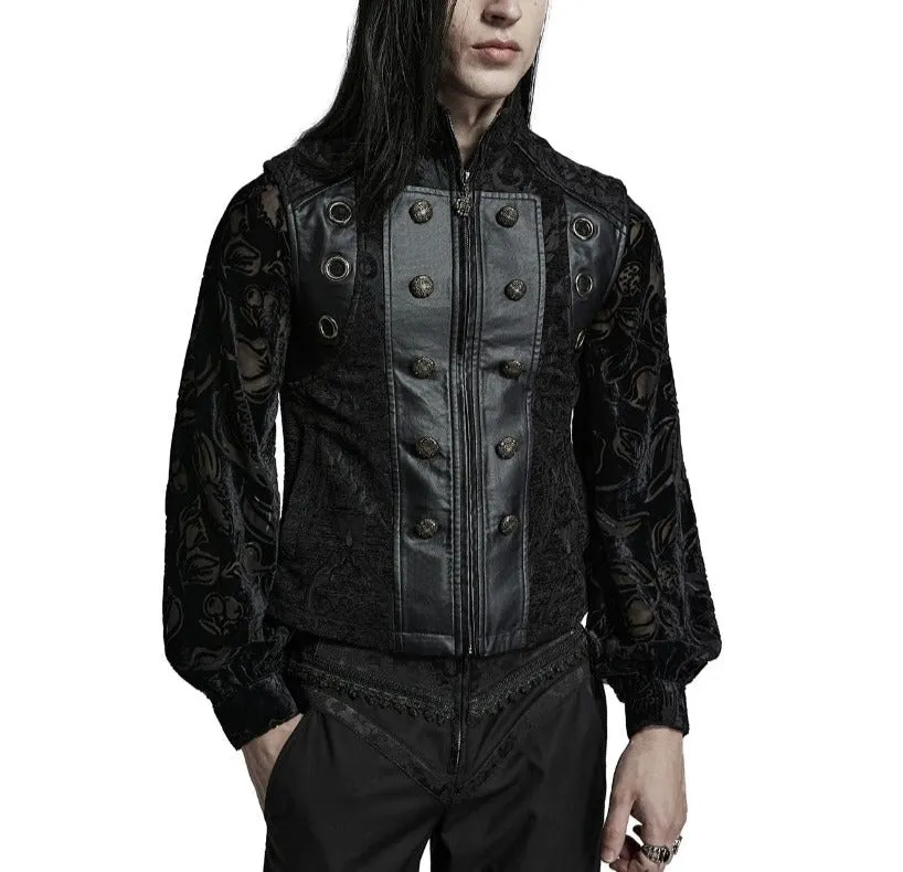 Ornate Gothic Style Rubberized Jacquard Vest