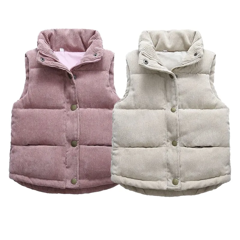 Otis - Kids Corduroy Vest Jacket, Pink