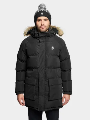 P Bear Puffer Jacket in Black