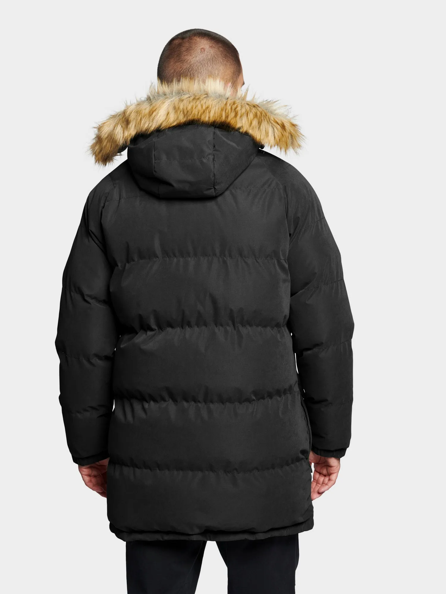 P Bear Puffer Jacket in Black