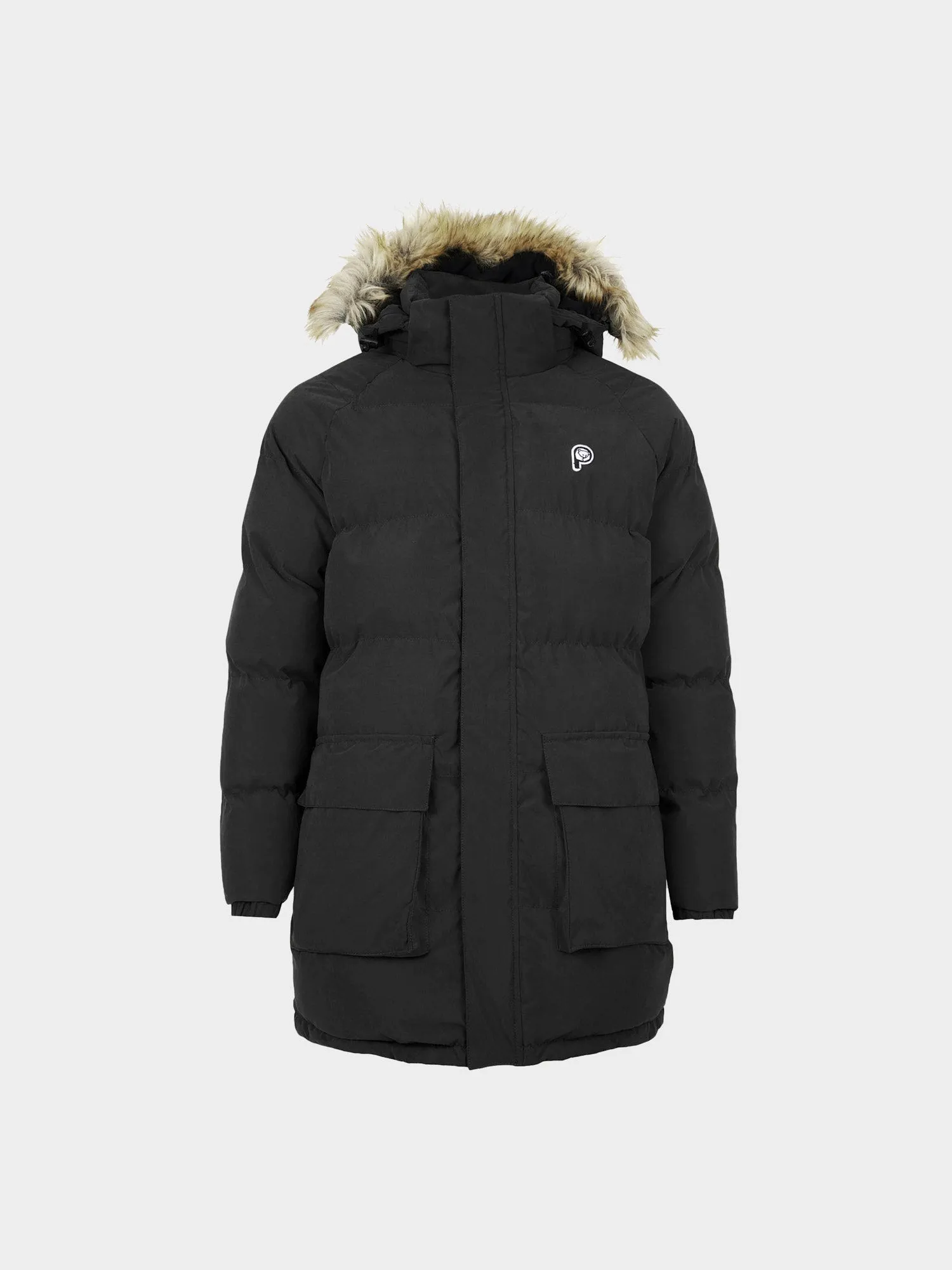 P Bear Puffer Jacket in Black