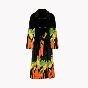 Pre Order:  Floral Abstract Double-Breasted Coat