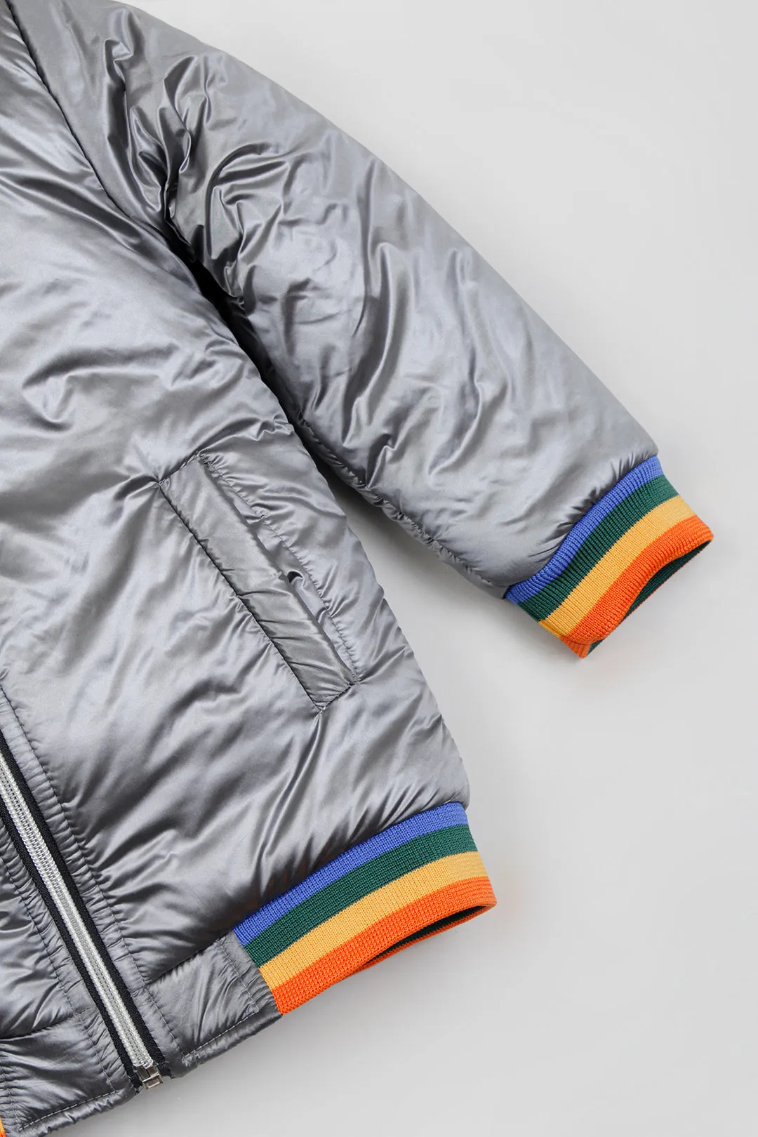 Rainbow Quilted Puffer Jacket