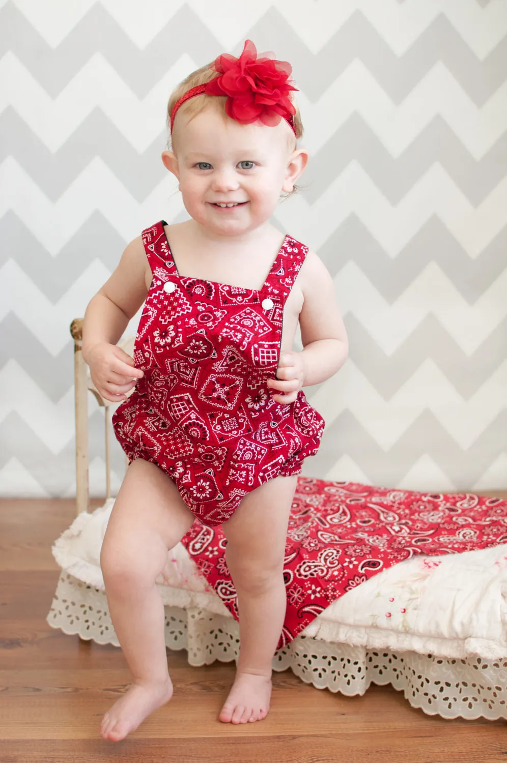 Red Bandana Romper