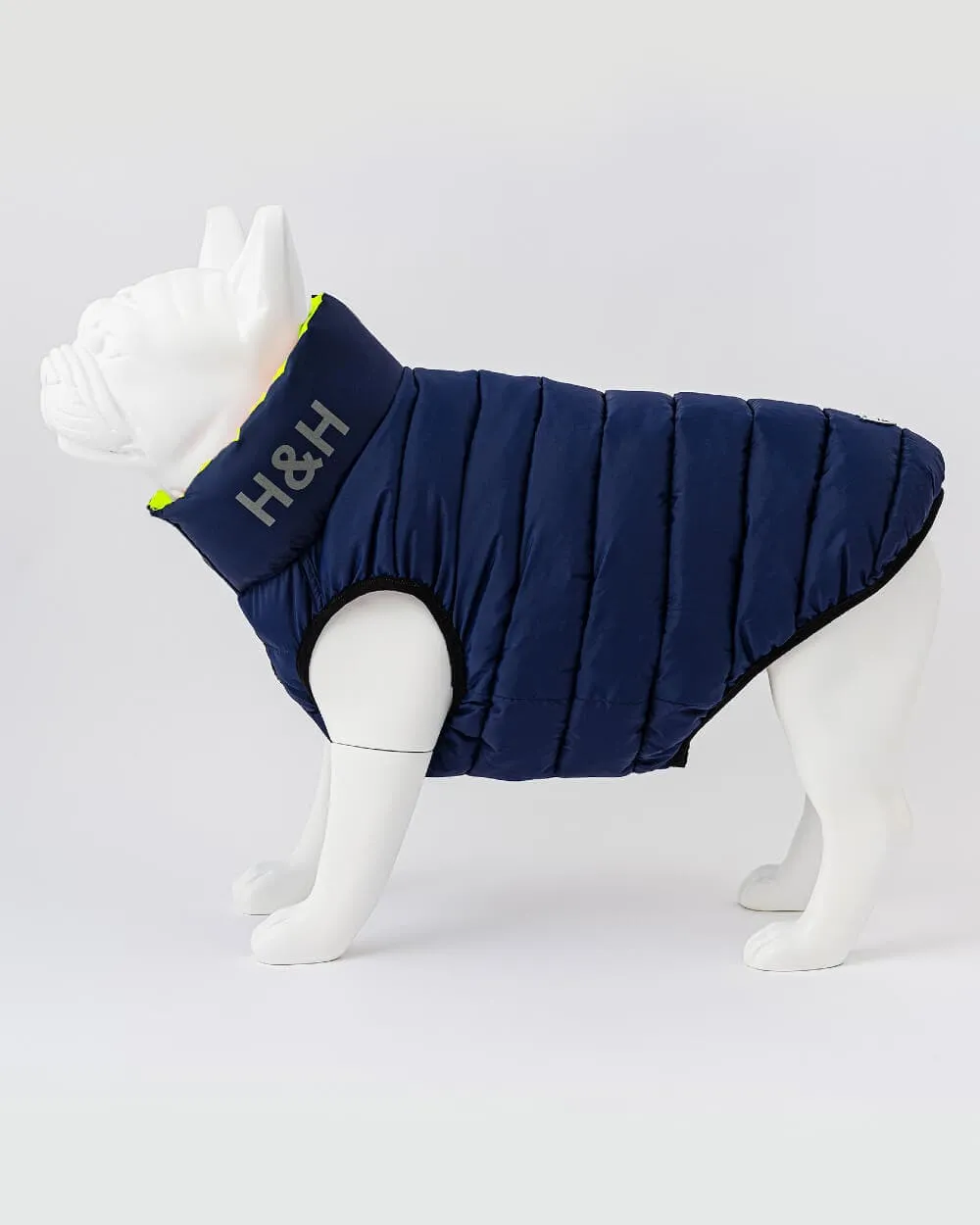 Reversible Dog Puffer Jacket - Green and Navy