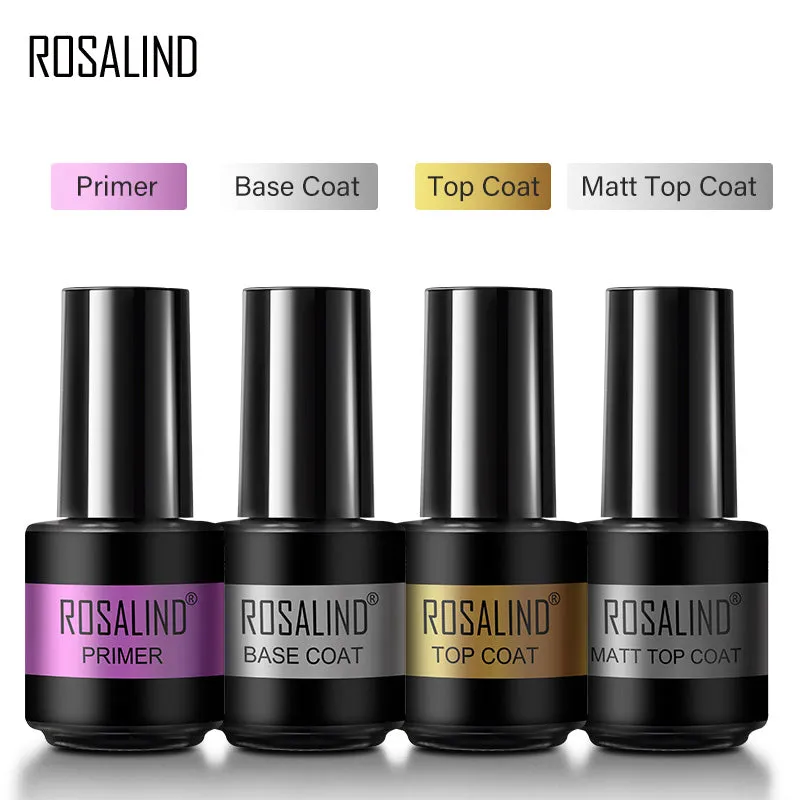 ROSALIND Gel Polish Set Primer Sock Off UV/LED Lamp Keep Your Nails Bright And Shiny For A Long Time