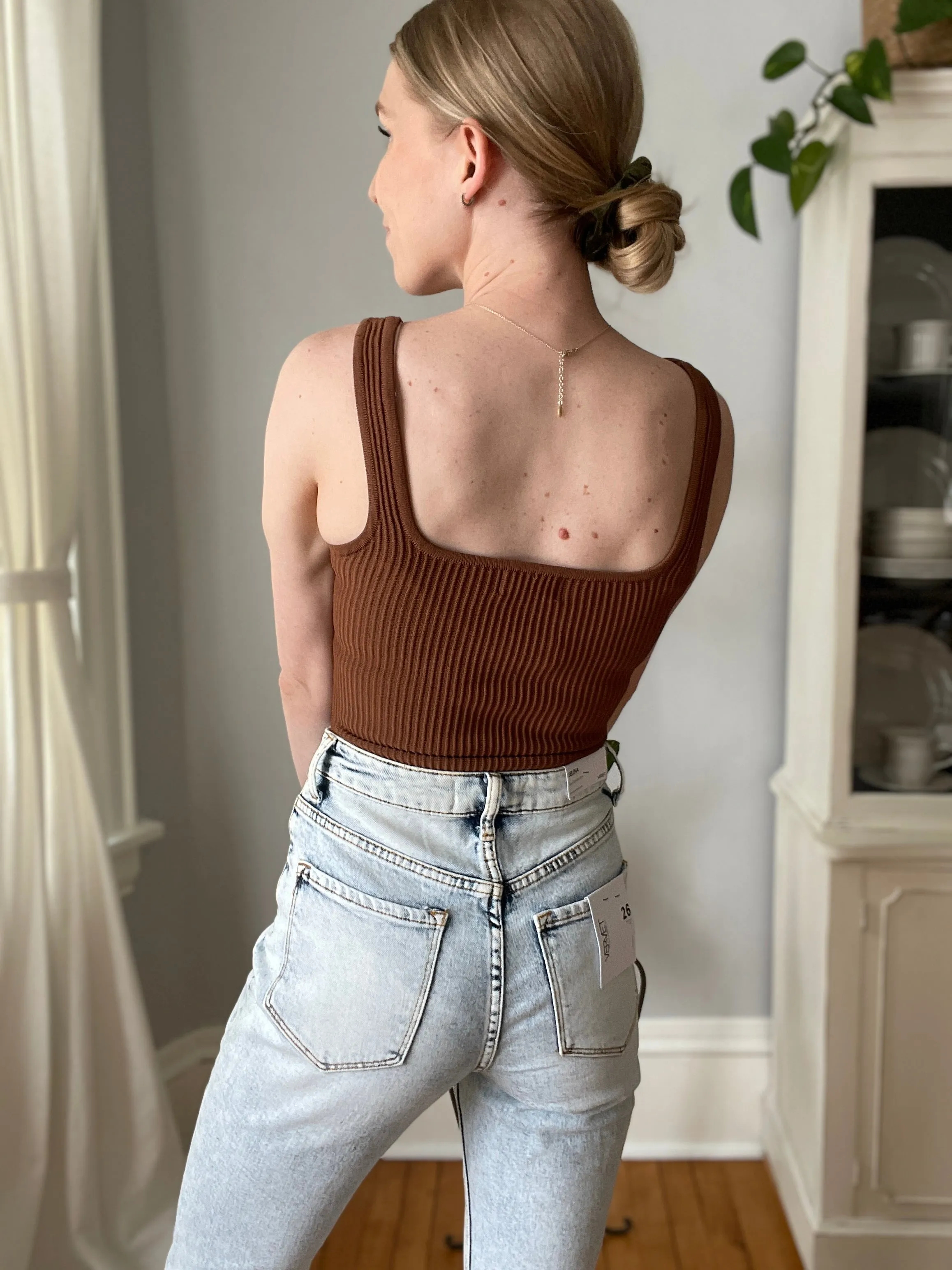 Sculpt Knit Brown Bodysuit