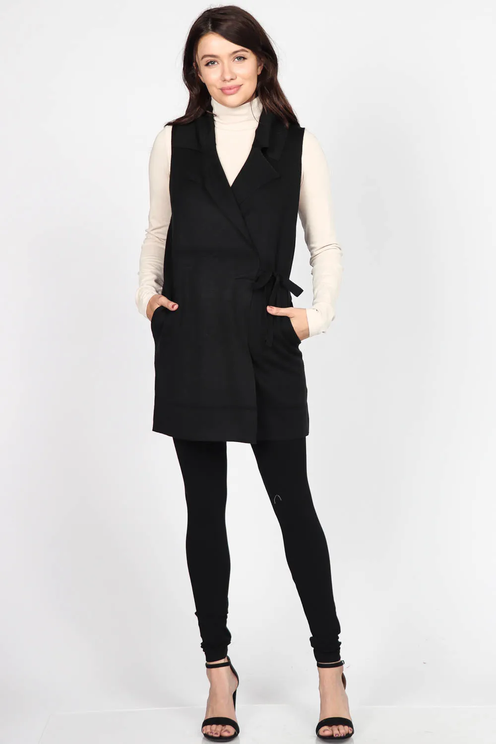 Shawna Sleeveless Wrap Vest