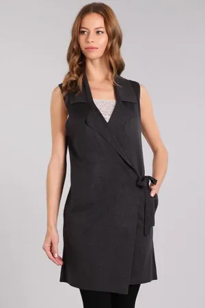 Shawna Sleeveless Wrap Vest