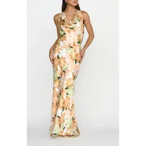 She Loves IT Yellow Floral Print Maxi Dress