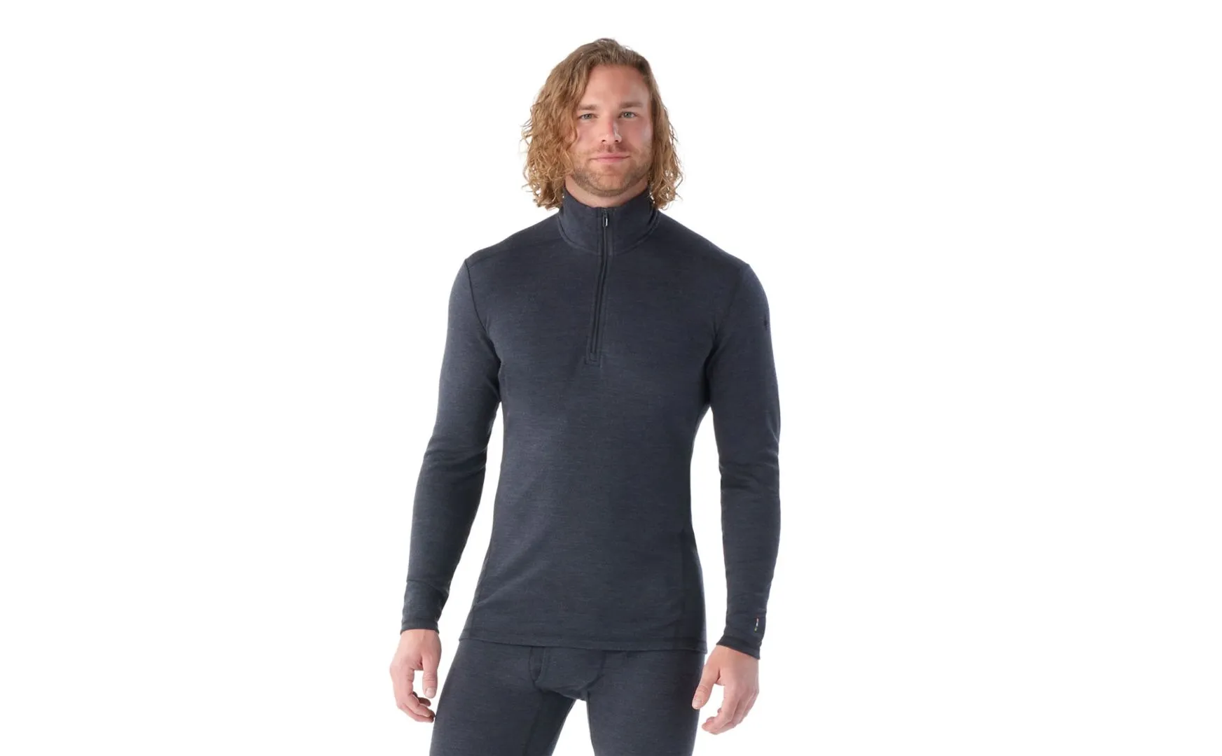 Smartwool | Classic Thermal Merino Base Layer 1/4 Zip | Men's | Charcoal Heather