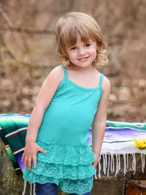 SOUTHERN GRACE TANK WITH RUFFLE BOTTOM