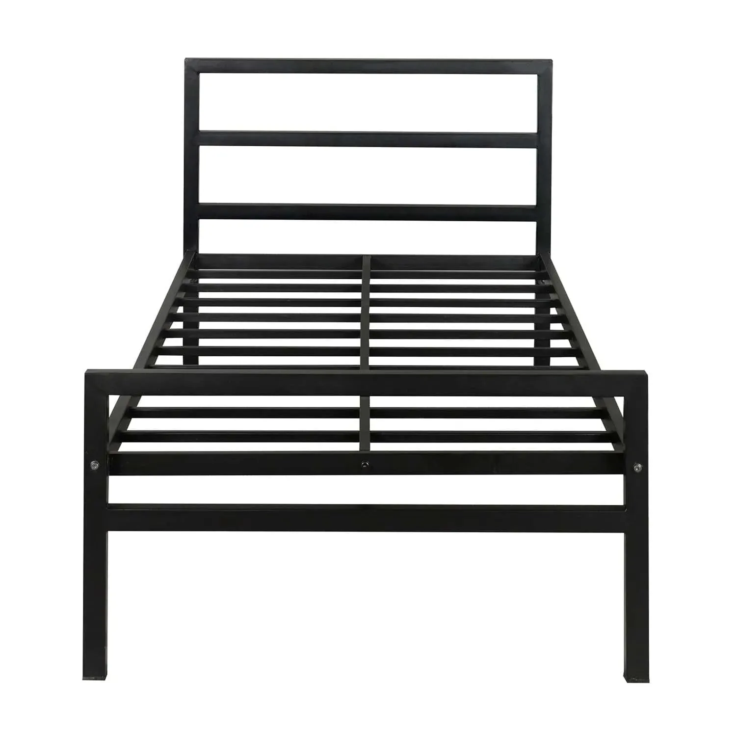 Striker Metal Bed (Black)   Plus Mattress (Single)