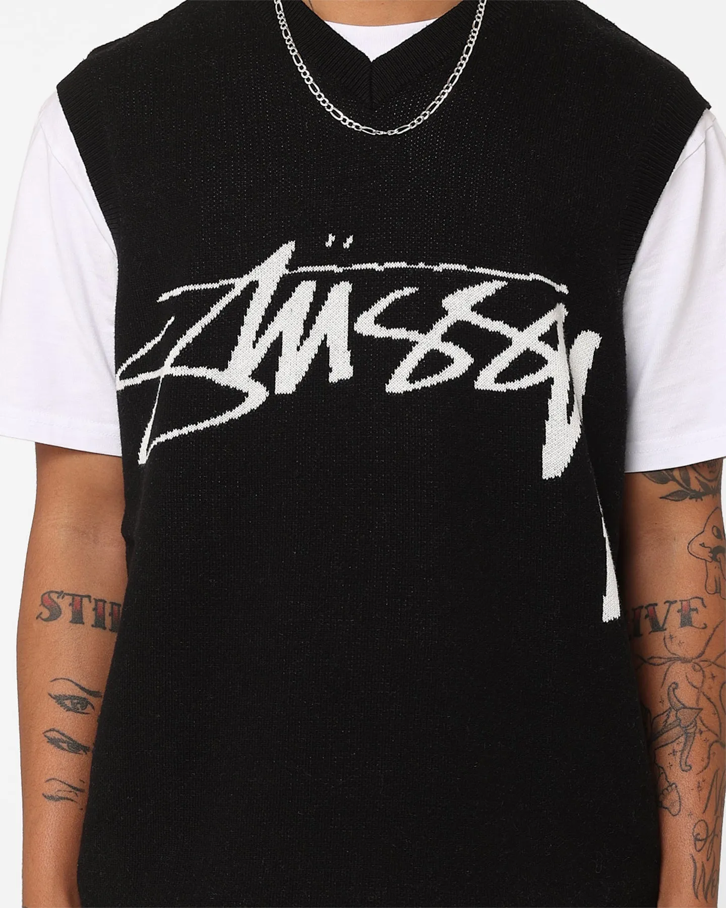 Stussy Smooth Stock Knit Vest Black