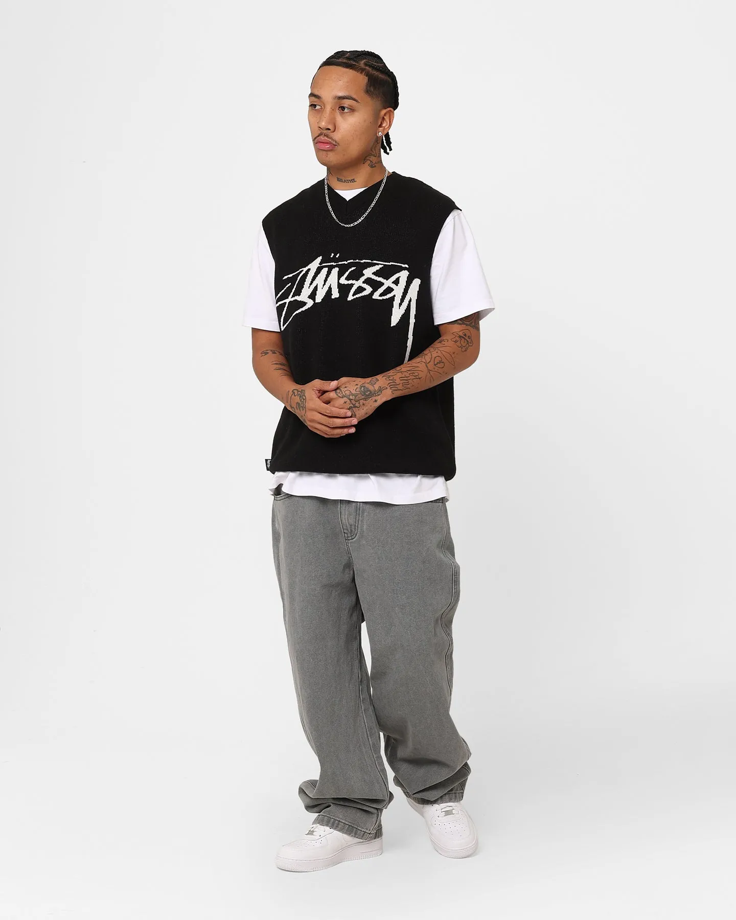 Stussy Smooth Stock Knit Vest Black