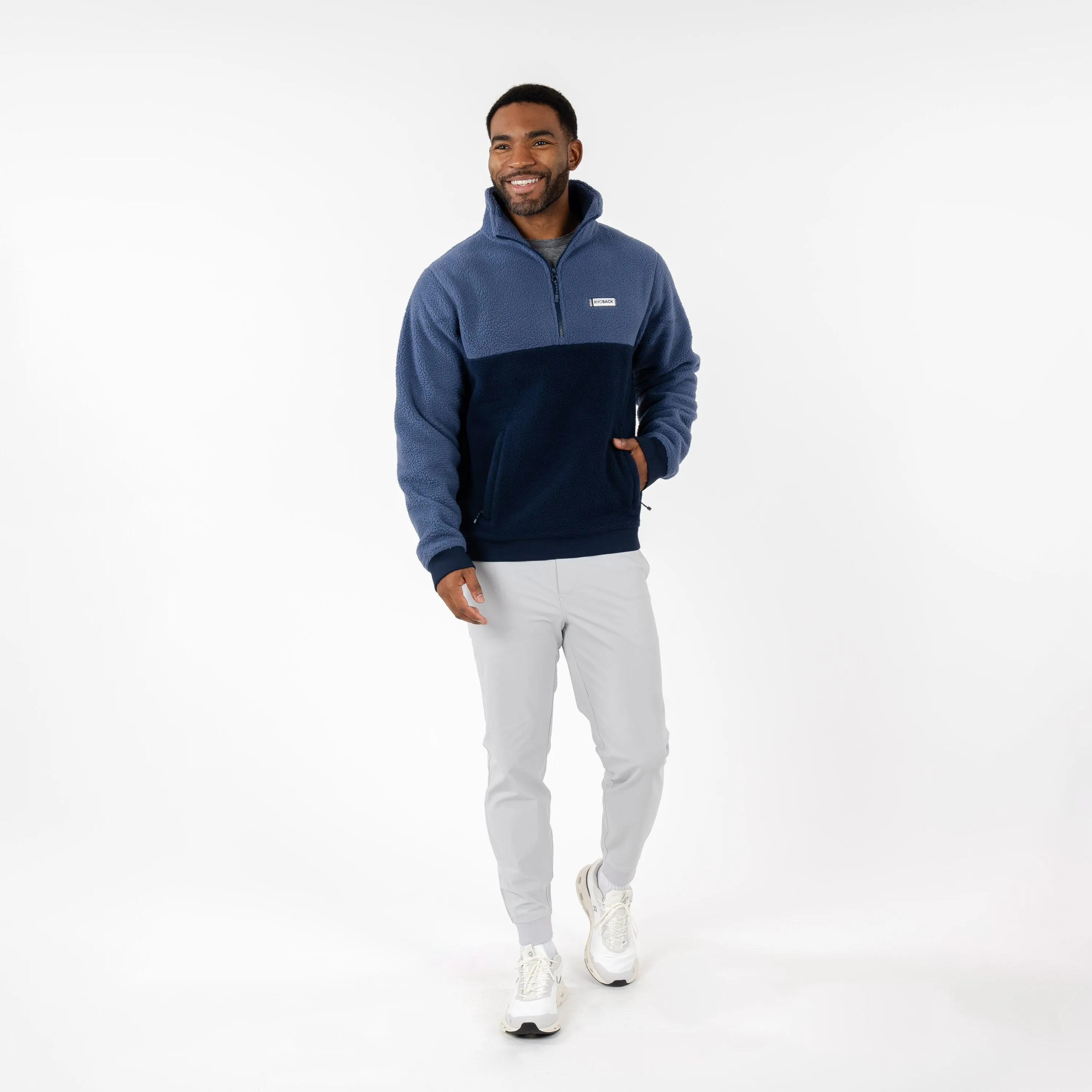 Summit Fleece Pullover | Colorblock - Slate Blue/Fleet Navy