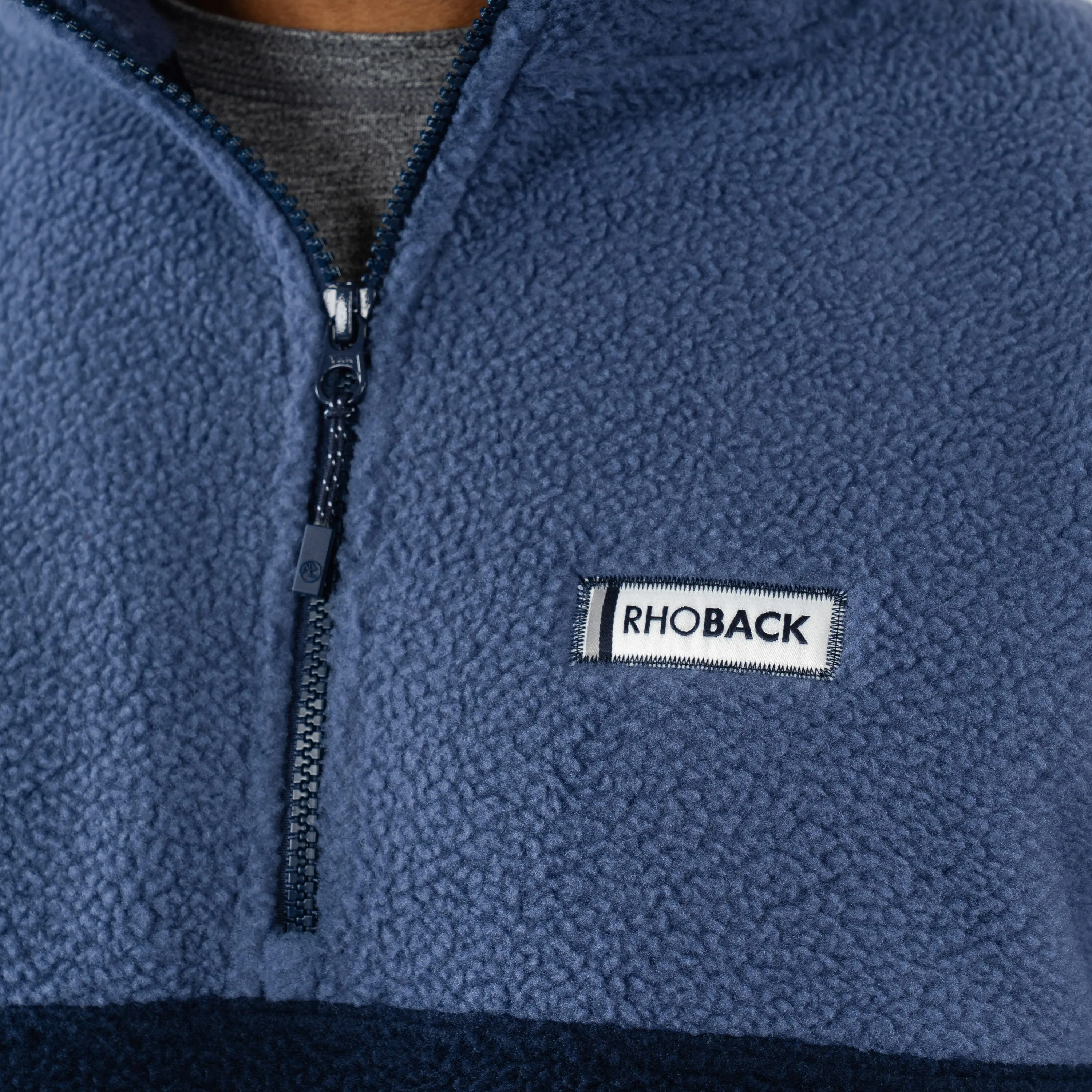 Summit Fleece Pullover | Colorblock - Slate Blue/Fleet Navy