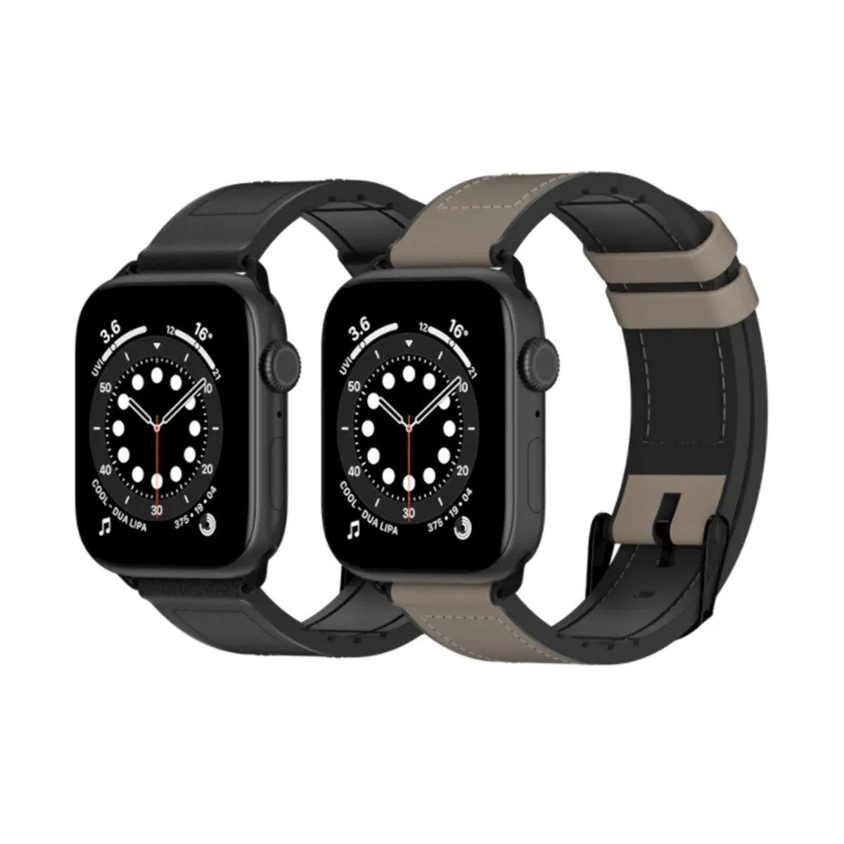 SwitchEasy Hybrid Leather Watch Band For Apple Watch 1 to 6/SE(38/40/42/44mm), 7(41/45/49mm)