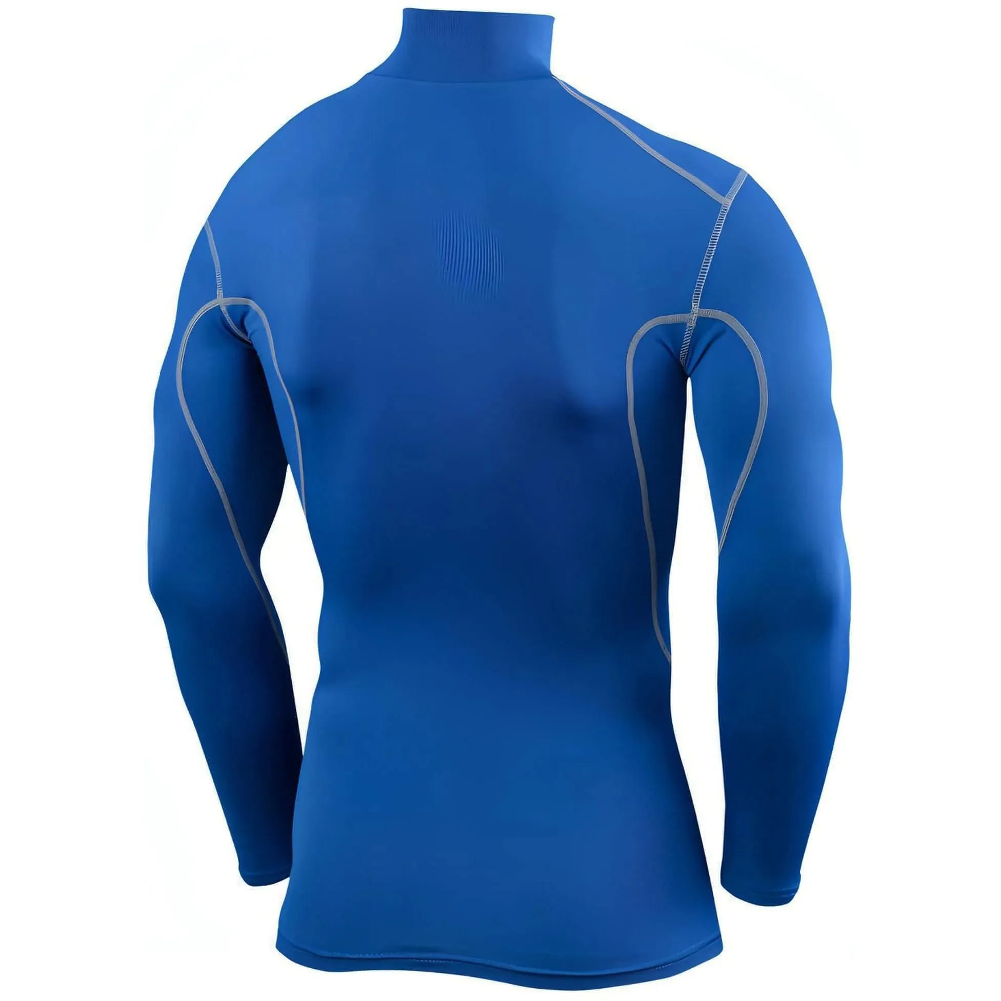 TCA Pro Performance Long Sleeve Mock Junior Compression Top - Royal