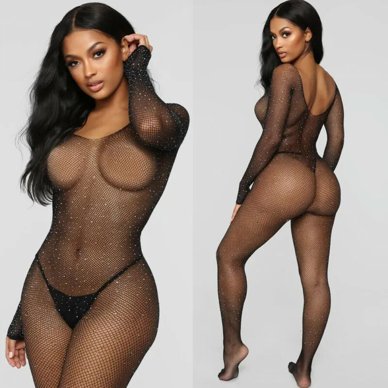 Teddy Bodysuit Sexy Lingerie Open Crotch Underwear