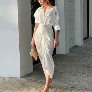 V-Neck Long Sleeve "Vivian" Maxi Dress