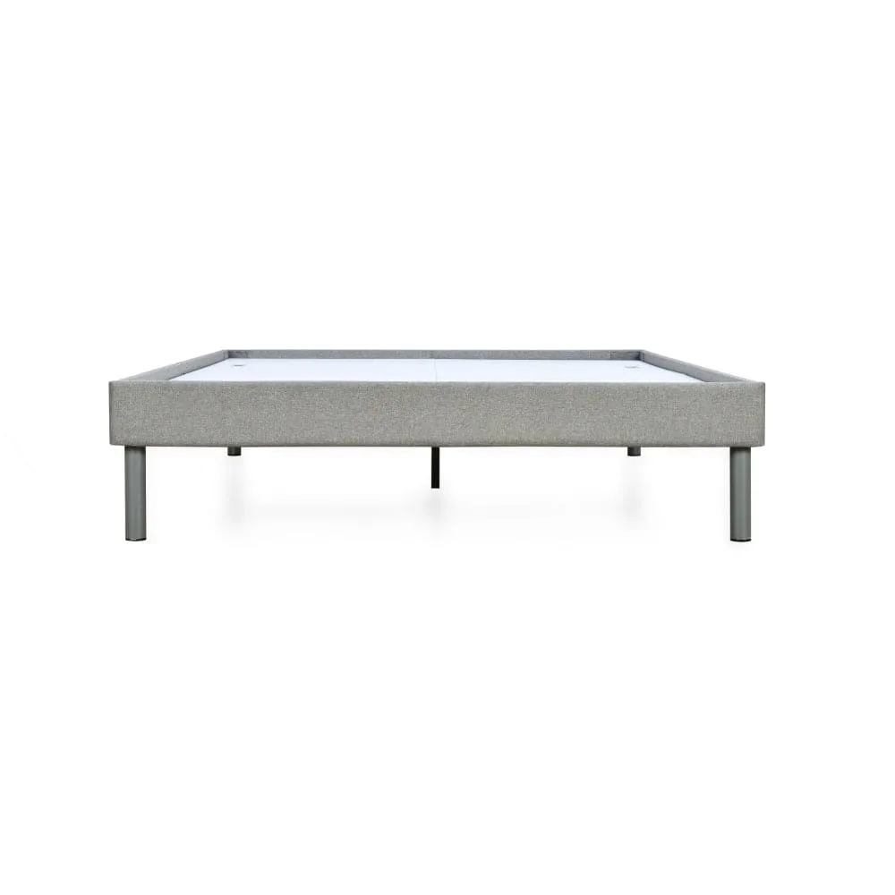 Velvette Upholstered Bed (Grey)   Lite Dual Comfort Mattress (King)