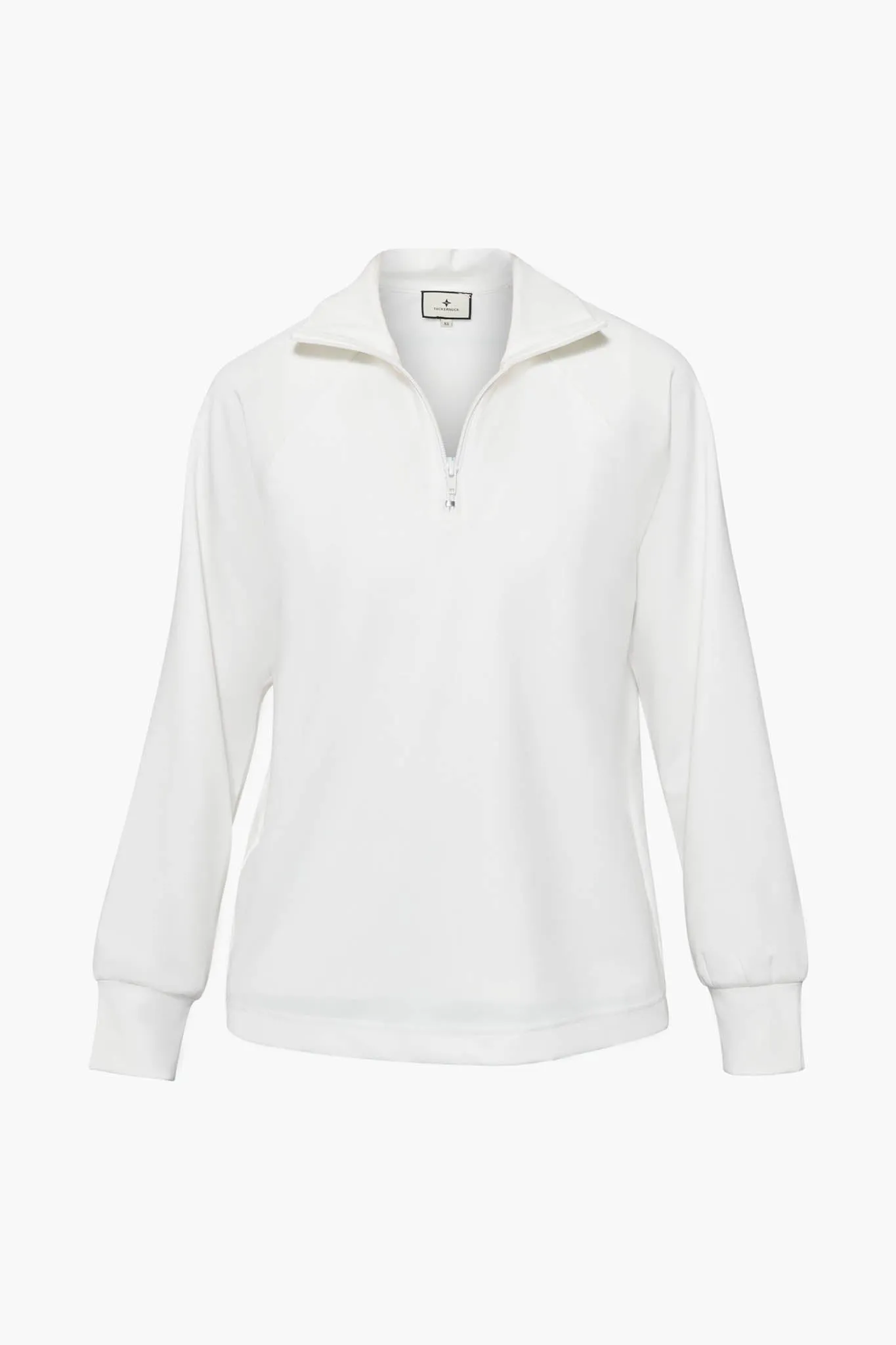 White Quarter Zip Pullover