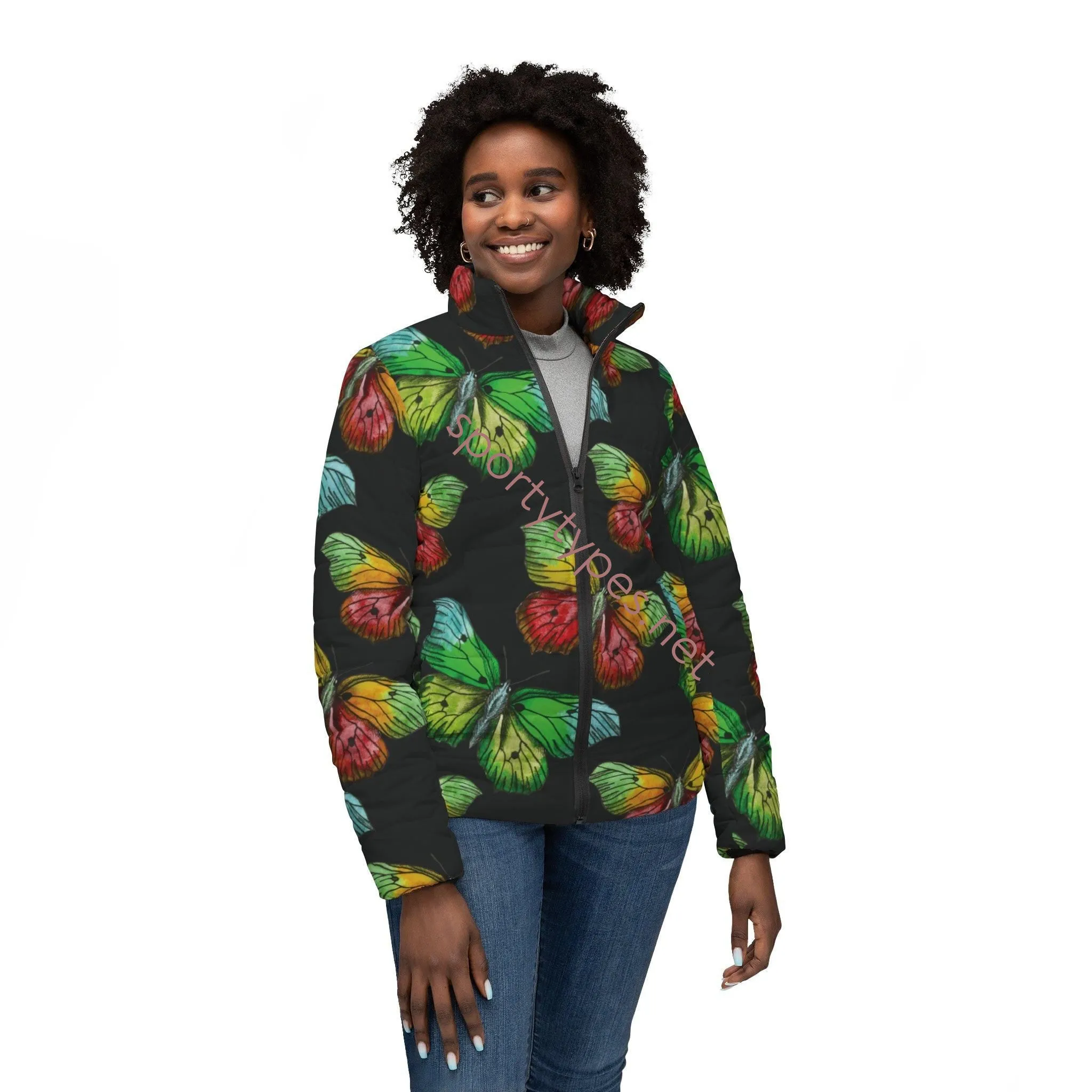 Women’s Butterflies Puffer Jacket