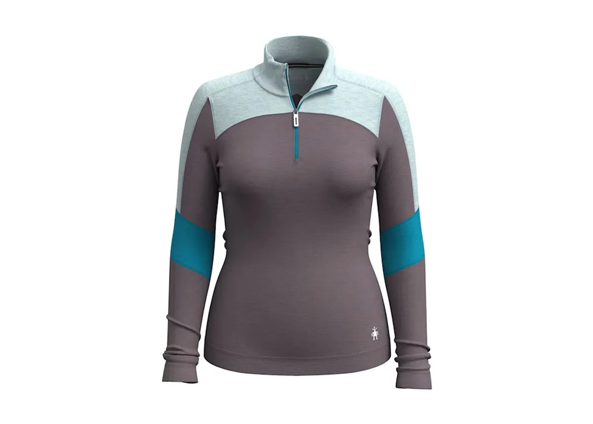 Women's Classic Thermal Merino Base Layer Colorblock 1/4 Zip