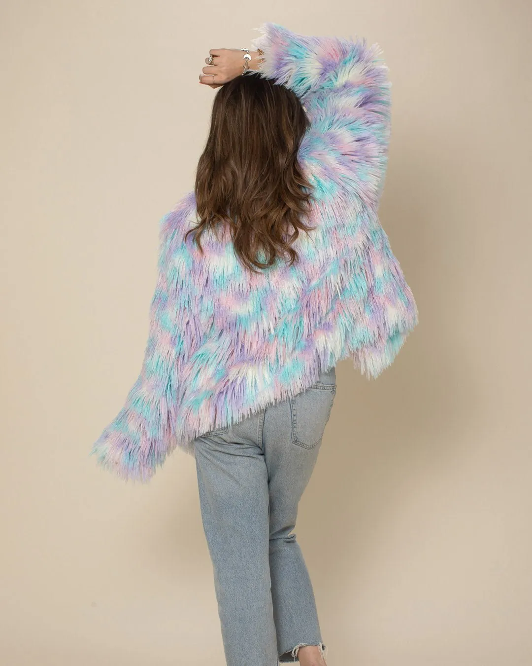 Women's Colorful Faux Fur Jacket | Aurora Shaggy Alpaca