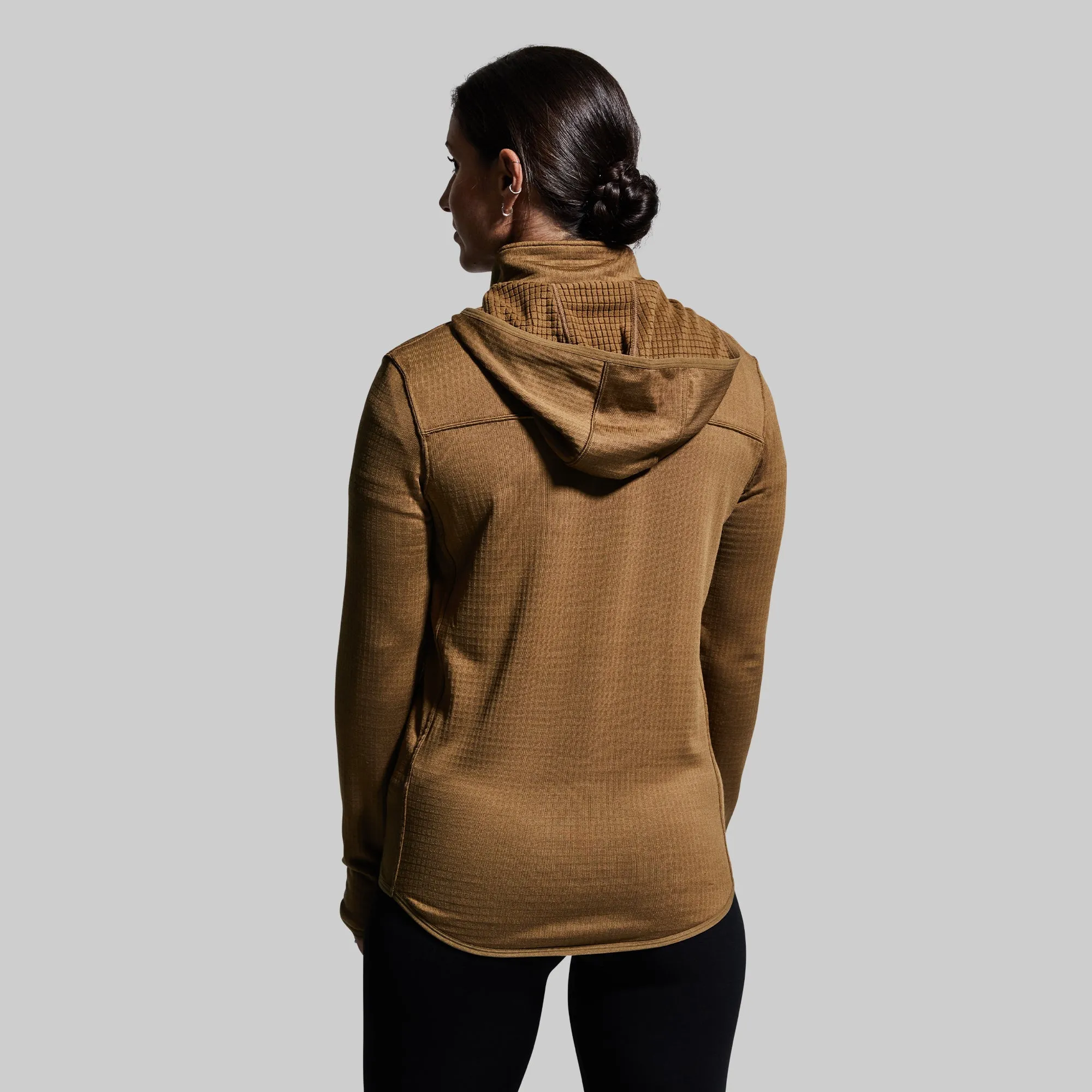 Women's Quiver Half Zip Hoodie (Coyote Brown)