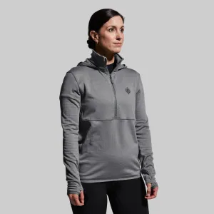 Women's Quiver Half Zip Hoodie (Wolf Grey)