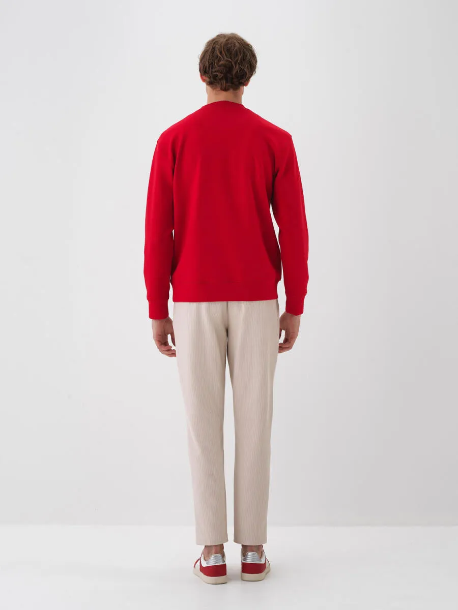 Xint Cotton Basic Red Sweater