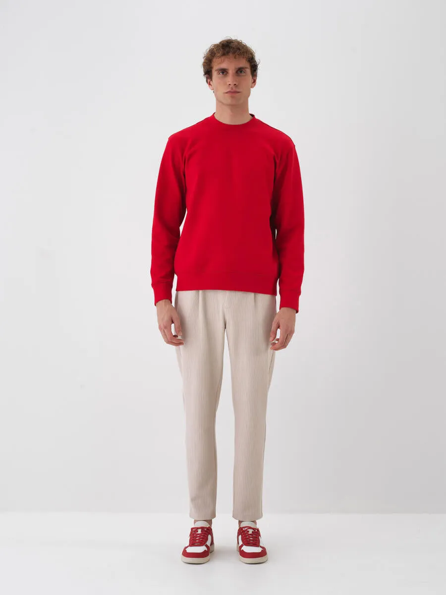 Xint Cotton Basic Red Sweater